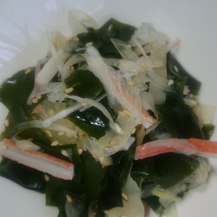 ガリとわかめとカニカマの簡単酢の物 レシピ 作り方 By Ara 楽天レシピ